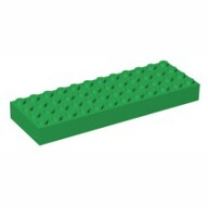 Lego kostka (kostička) 4x12, zelená (420228, 4250511, 4537561)